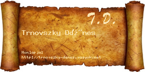 Trnovszky Dénes névjegykártya